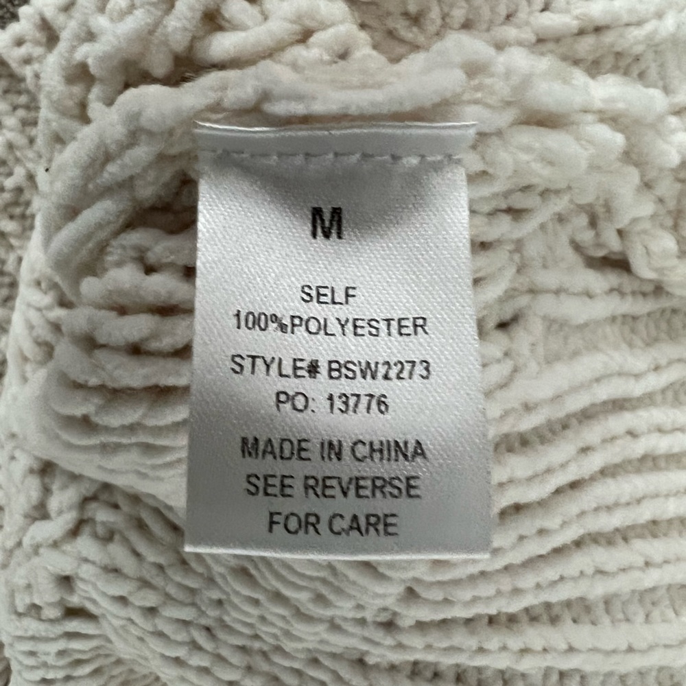 Never worn. Cropped sweater. Good material.